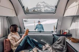 Diese Winter-Wohnwagen bleiben schön warm