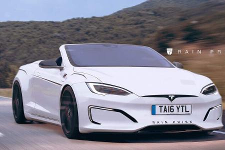 Tesla Cabrio - Fantasie-Auto