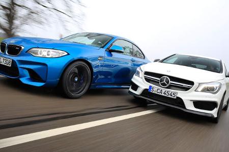 BMW M2, Mercedes-AMG CLA 45, Frontansicht
