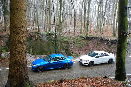 BMW M2, Mercedes-AMG CLA 45, Seitenansicht
