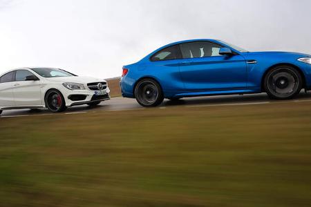 BMW M2, Mercedes-AMG CLA 45, Seitenansicht