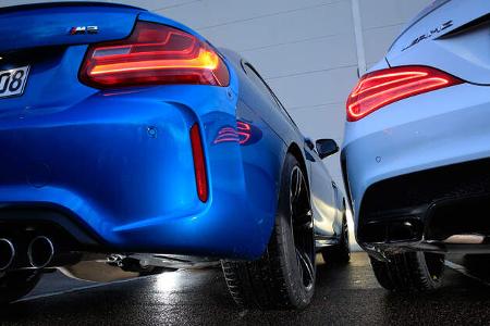 BMW M2, Mercedes-AMG CLA 45, Heckleuchte