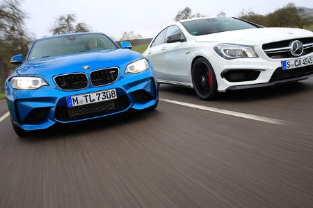 BMW M2, Mercedes-AMG CLA 45, Frontansicht