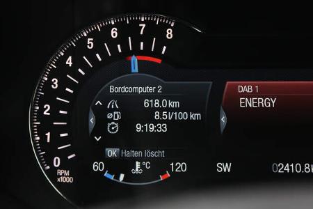 Ford S-Max 1.5 Ecoboost, Anzeigeinstrument