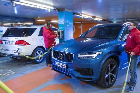Mercedes GLE 500e, Volvo XC90 T8, Impression