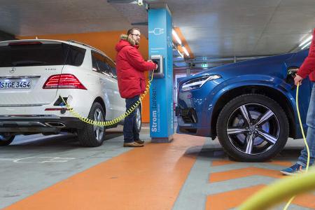 Mercedes GLE 500e, Volvo XC90 T8, Impression