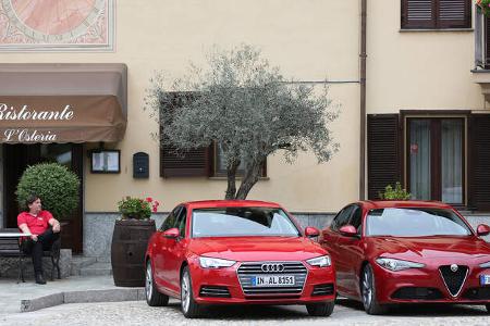 Alfa Romeo Giulia, Audi A4, Frontansicht