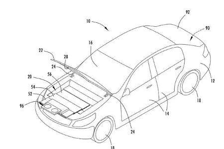 Ford USA Frunk Patent Tisch TV Werkbank