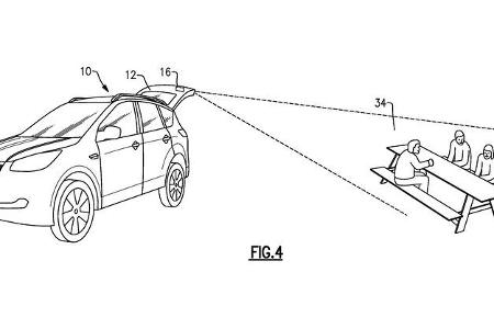 Ford Patent, Projektor in Heckklappe