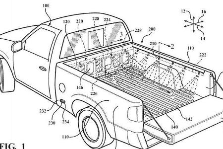 Toyota Patent, Pick-up Ladeflächenwaschsystem