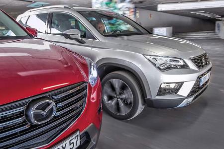 Mazda CX-5 2.0 G 165, Seat Ateca 1.4 TSI, Front