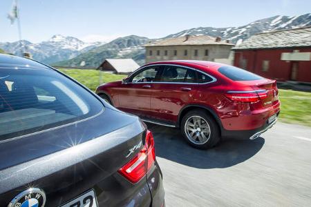 BMW X4, Mercedes GLC Coupé, Ausfahrt