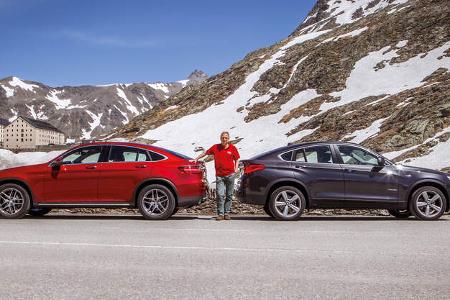 BMW X4, Mercedes GLC Coupé, Seitenansicht
