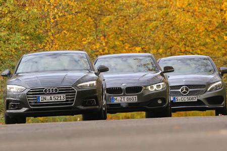 Audi A5 Coupé 2.0 TDI, BMW 420d Coupé, Mercedes C 250 d Coupé
