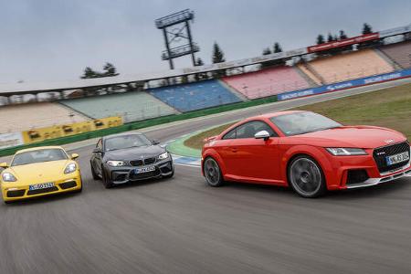 Audi TT RS Coupé, BMW M2 Coupé, Porsche 718 Cayman S