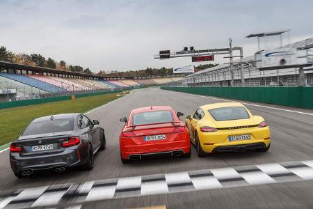 Audi TT RS Coupé, BMW M2 Coupé, Porsche 718 Cayman S