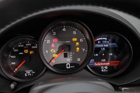 Porsche 718 Cayman S, Anzeigeinstrumente