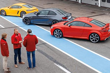 Audi TT RS Coupé, BMW M2 Coupé, Porsche 718 Cayman S