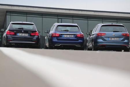 BMW 320d Touring xDrive, Mercedes C 250 d T 4Matic, VW Passat Variant 2.0 TDI 4Motion