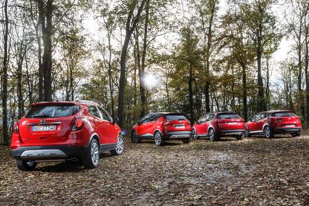 Mazda CX-3 Skyactiv-D 105, Opel Mokka X 1.6 CDTI, Peugeot 2008 BlueHDi 120, Renault Captur dCi 110