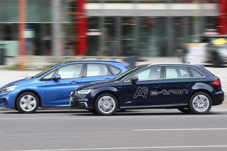 Audi A3 Sportback e-tron, BMW 225xe Active Tourer Audi A3 Sportback e-tron, BMW 225xe Active Tourer
