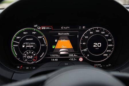 Audi A3 Sportback e-tron, Anzeigeinstrumente