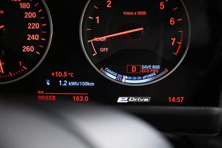 BMW 225xe Active Tourer, Anzeigeinstrumente