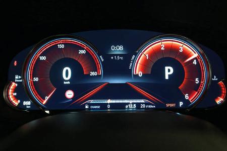 BMW 750d xDrive, Anzeigeinstrumente