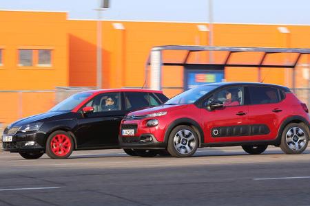 Skoda Fabia 1.4 TDI, Citroën C3 BlueHDi 100, Seitenansicht