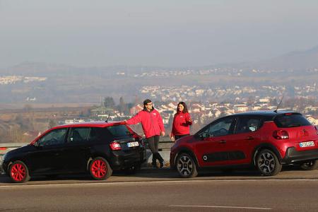 Skoda Fabia 1.4 TDI, Citroën C3 BlueHDi 100, Seitenansicht