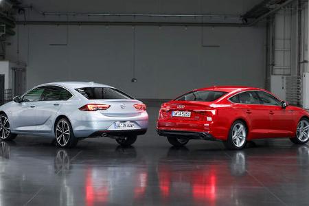 Opel Insignia Grand Sport, Audi A5 Sportback, Heckansicht