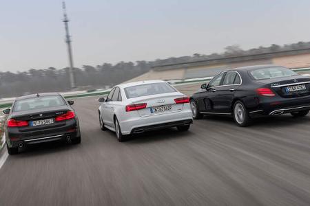 Audi A6 3.0 TDI Quattro, BMW 530d, Mercedes E 350 d