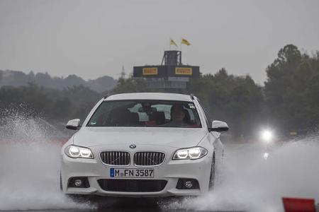 Sommerreifen-Test 2017, Nässe Fahrversuch, BMW 5er Touring
