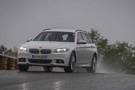 Sommerreifen-Test 2017, Nässe Fahrversuch, BMW 5er Touring