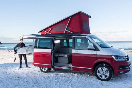 VW T6 California Bulli Camping Lofoten Norwegen