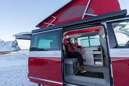 VW T6 California Bulli Camping Lofoten Norwegen