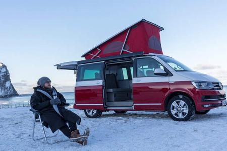 VW T6 California Bulli Camping Lofoten Norwegen
