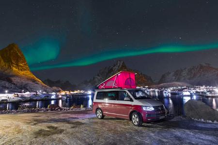 VW T6 California Bulli Camping Lofoten Norwegen
