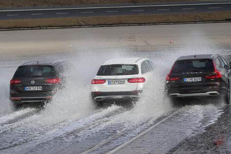 Mercedes E 220 d, Volvo V90 CC, VW Passat Alltrack 2.0 TDI