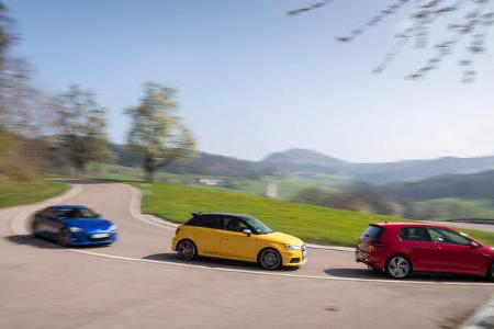 Audi S1 Sportback, Subaru BRZ, VW Golf GTI