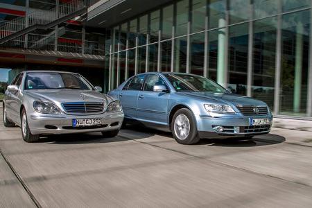 Mercedes S-Klasse W 220 vs VW Phaeton Typ D1 Youngtimer 07/2017