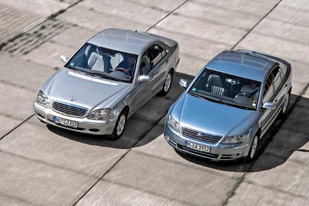 Mercedes S-Klasse W 220 vs VW Phaeton Typ D1 Youngtimer 07/2017