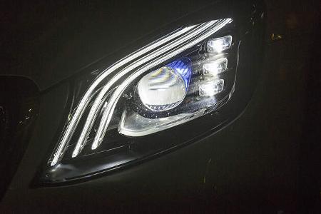 Mercedes S 450 4Matic, Exterieur Front, Scheinwerfer