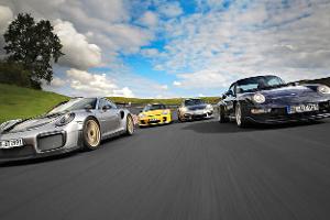 Mit 4 Biturbo-Sportwagen bei Porsche in Weissach
