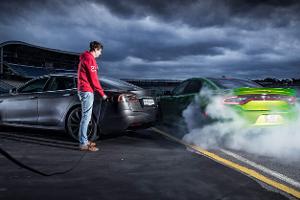 Tesla Model S P100D - Dodge Charger Hellcat - Test 