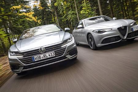 VW Arteon 2.0 TSI, Alfa Romeo Giulia Veloce, Exterieur VW Arteon 2.0 TSI, Alfa Romeo Giulia Veloce, Exterieur