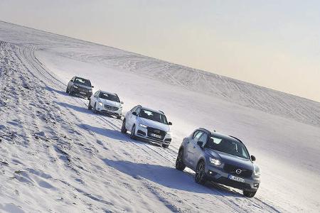 Audi Q3 2.0 TFSI Quattro, BMW X1 xDrive 25i, Mercedes GLA 250 4MAtic, Volvo XC40 T5 AWD, Vergleichstest, Exterieur