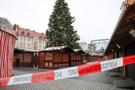 Die Gassen auf dem Markt wurden abgesperrt.