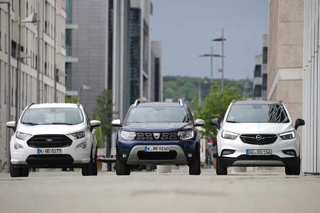 Dacia Duster Tce 125 4x4, Ford Ecosport 1.0 Ecoboost, Opel Mokka X 1.4 Turbo, Exterieur