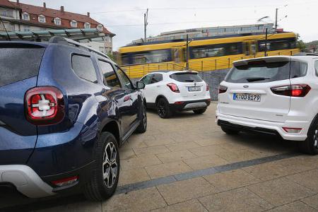 Dacia Duster Tce 125 4x4, Ford Ecosport 1.0 Ecoboost, Opel Mokka X 1.4 Turbo, Exterieur